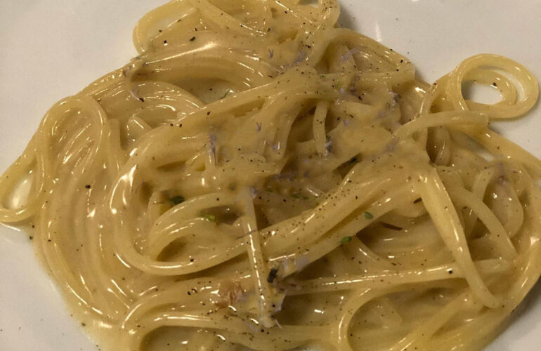 Il famoso spagetto BBQ dello chef Michelangelo Mammoliti