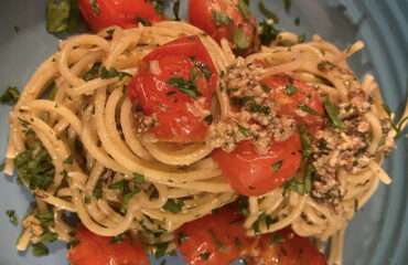 spaghetti al pesto di alici