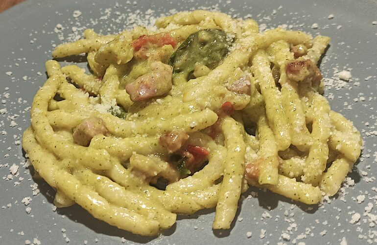 Fusilli con zucchine trombetta