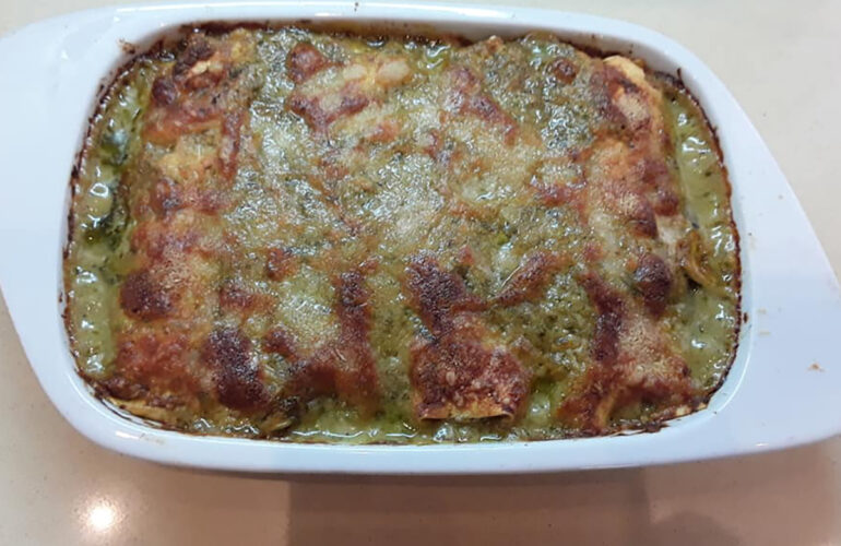 Cannelloni estivi con pesto di zucchine