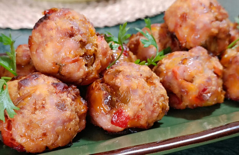 polpette di salsiccia e peperoni