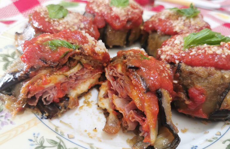 Tortini di Melanzane ripieni di Scamorza